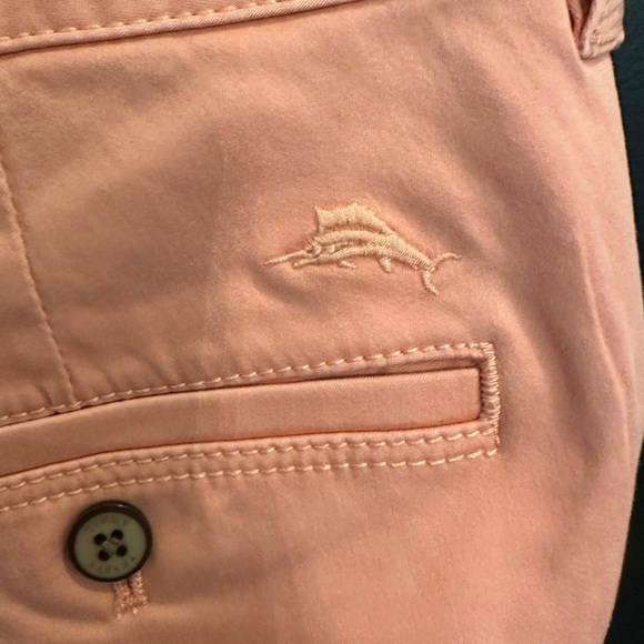 NWT Tommy Bahama Boracay Shorts Mens Sz 28 Coral Embroidered Logo Stretch 8 Inch - Picture 3 of 6